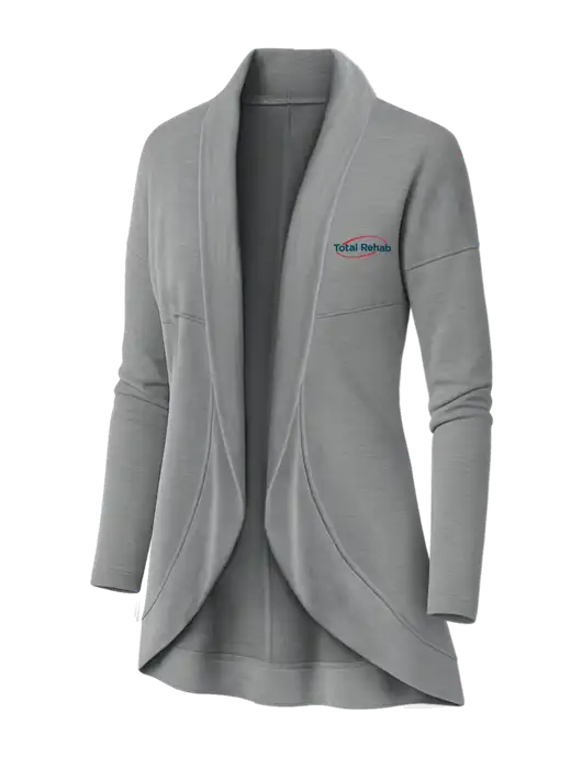 OGIO Light Grey Heather Womens Luuma Cocoon Fleece w/Total Rehab Logo