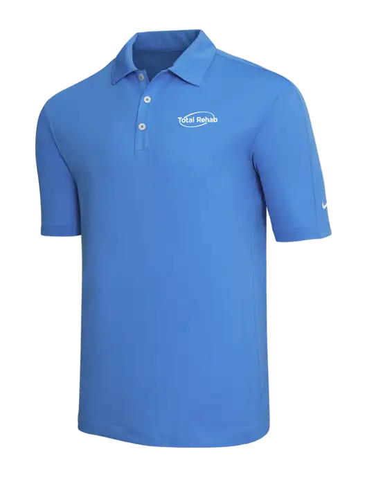 Nike Light Royal Blue Tech Sport Dri-FIT Polo w/Total Rehab Logo