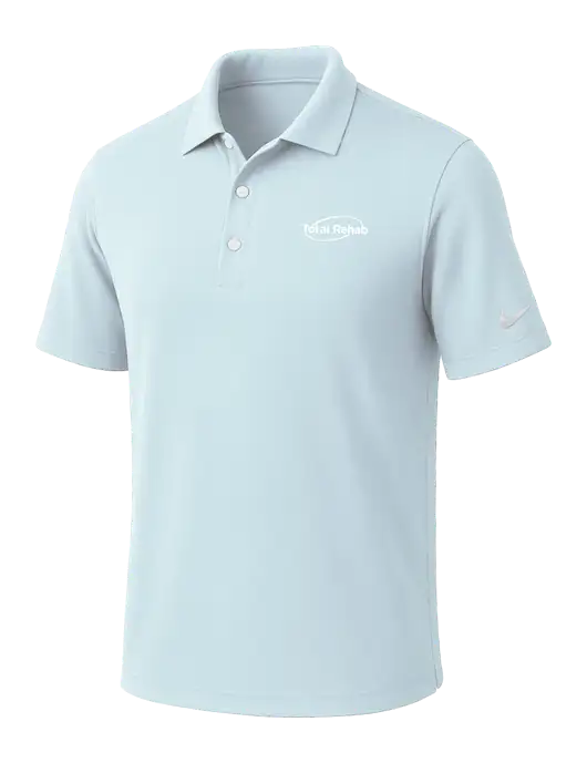 NIKE Very Light Blue Dri-Fit Micro Pique Polo w/Total Rehab Logo