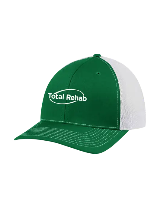 Richardson Adjustable Snapback Original 112 Trucker Cap Kelly w/White Mesh w/Total Rehab Logo