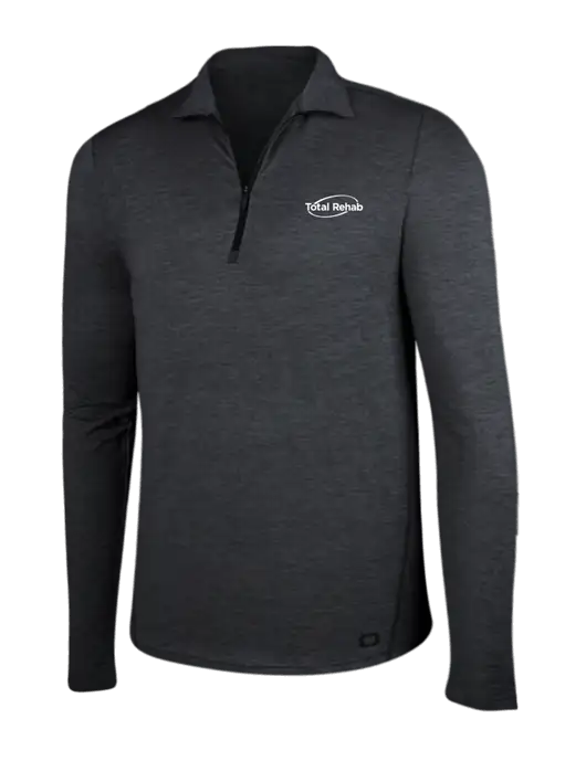 OGIO Blacktop Heather Endurance Force 1/4 Zip w/Total Rehab Logo