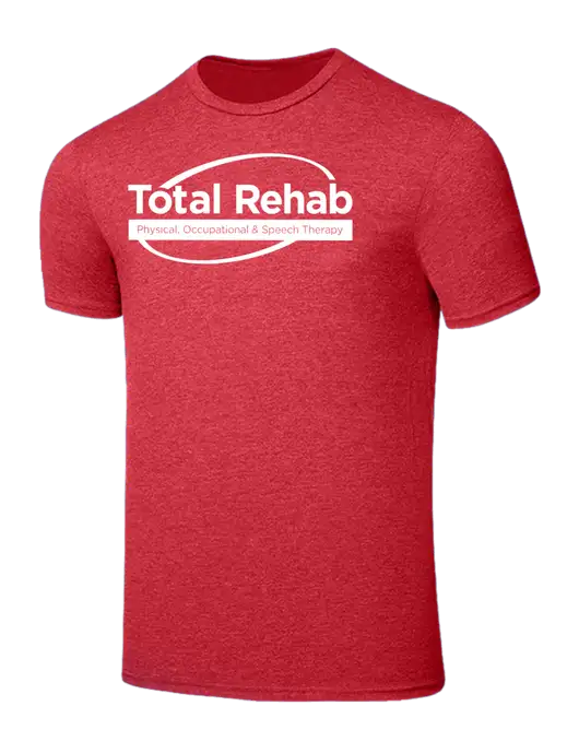 Seriously Soft Heathered Red T-Shirt w/Total Rehab Logo