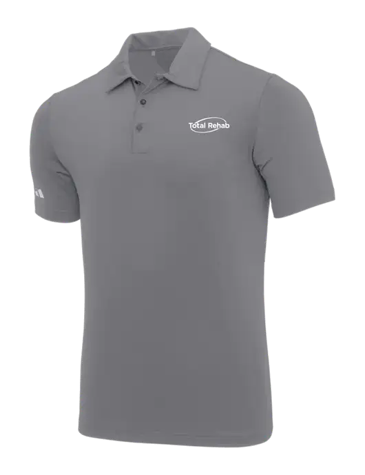 Adidas Medium Grey Ultimate Solid Polo w/Total Rehab Logo
