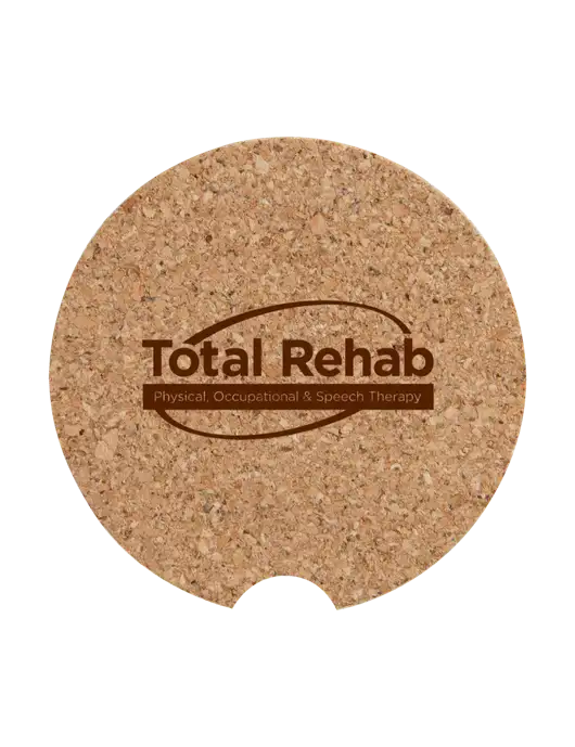 Cork Car Coaster, 2.5" w/Total Rehab Logo