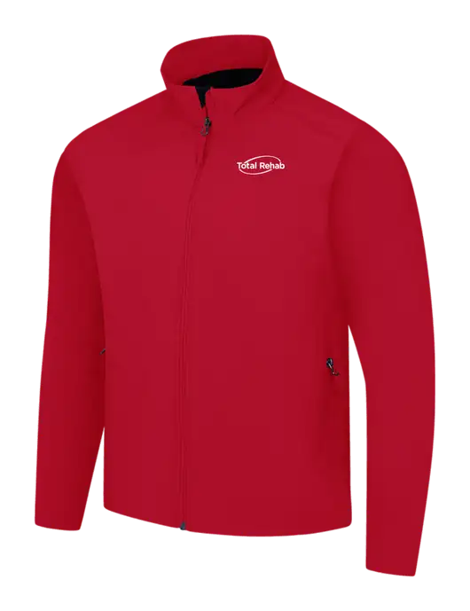Red Core Soft Shell Jacket w/Total Rehab Logo