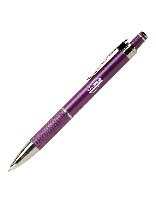 Diamond Etched Purple Pen - Black Ink w/Total Rehab Logo