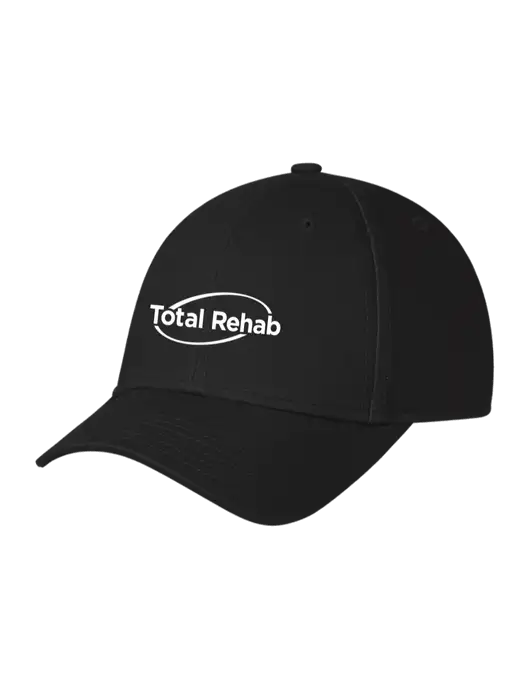 Black Structured Cap Hook & Loop w/Total Rehab Logo