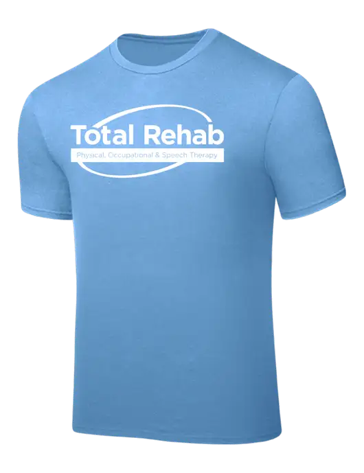 Carolina Blue PosiCharge Competitor Tee w/Total Rehab Logo