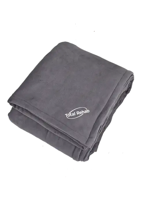 Oversized Graphite Ultra Plush Blanket Graphite w/Total Rehab Logo