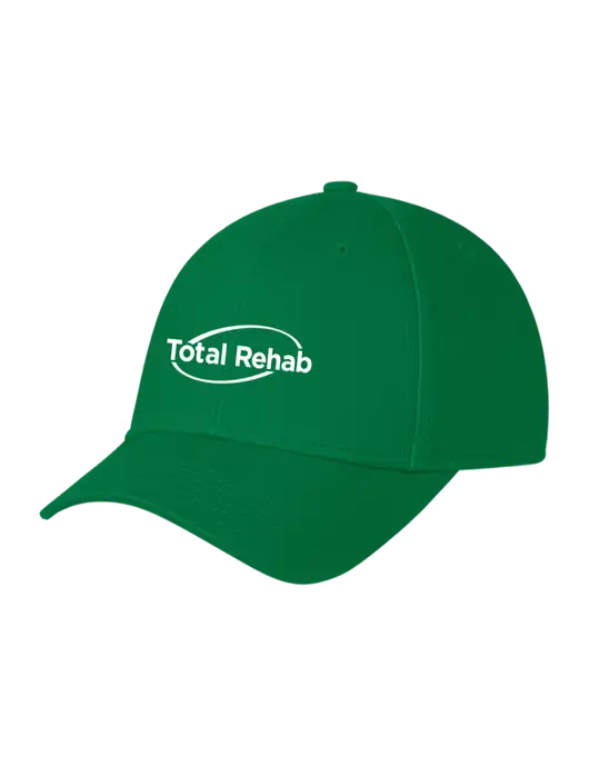 Kelly Green Structured Cap Hook & Loop w/Total Rehab Logo