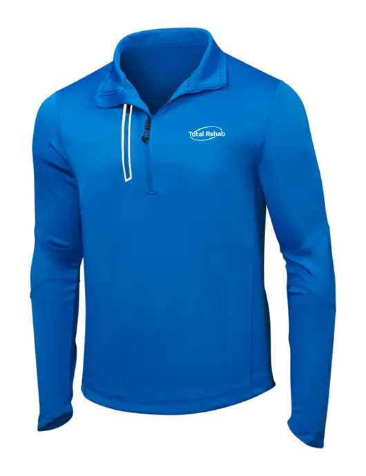 OGIO Electric Blue Endurance Fulcrum 1/4 Zip w/Total Rehab Logo