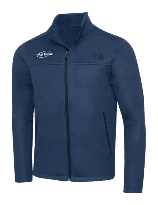 North Face Dark Navy Ridgewall Soft Shell Jacket w/Total Rehab Logo