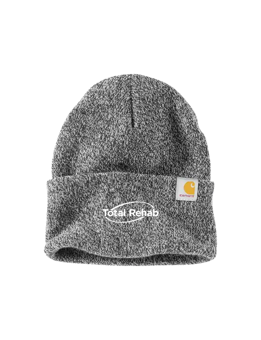 Carhartt Medium Grey Heather Watch Cap 2.0 w/Total Rehab Logo