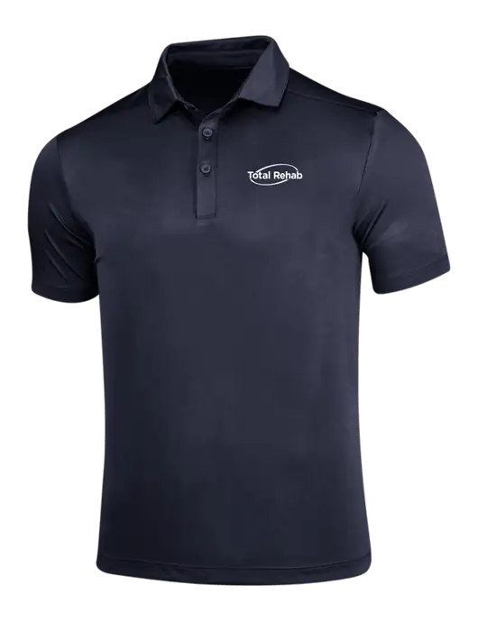 Navy Posi-UV Pro Polo w/Total Rehab Logo