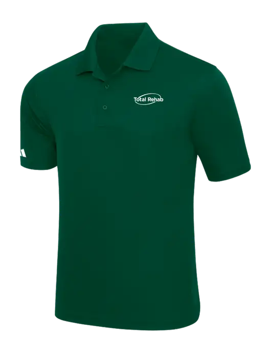 Adidas Dark Green Basic Sport Polo w/Total Rehab Logo