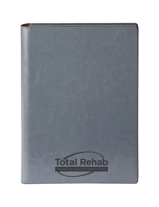 Fabrizio Grey 7 x 9.625 Padfolio & Notepad w/Total Rehab Logo