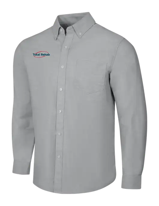 Light Grey SuperPro Oxford Shirt w/Total Rehab Logo