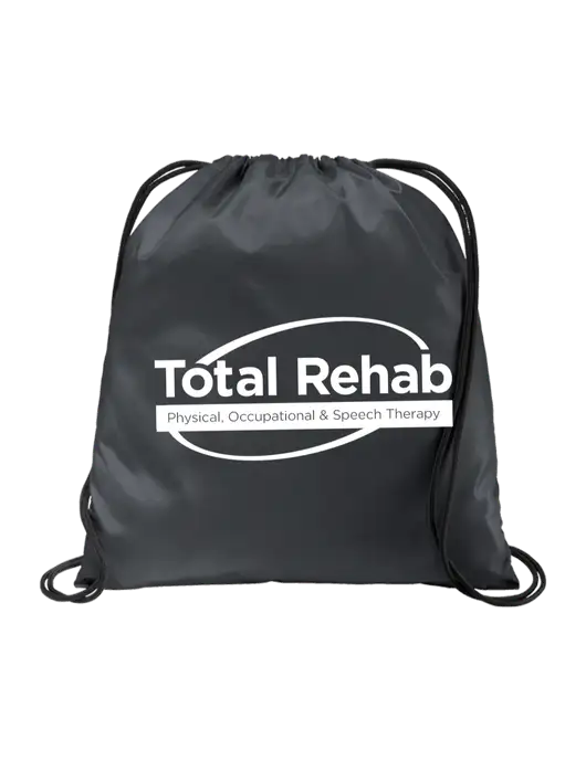 Drawstring  Graphite Grey Cinch Pack w/Total Rehab Logo