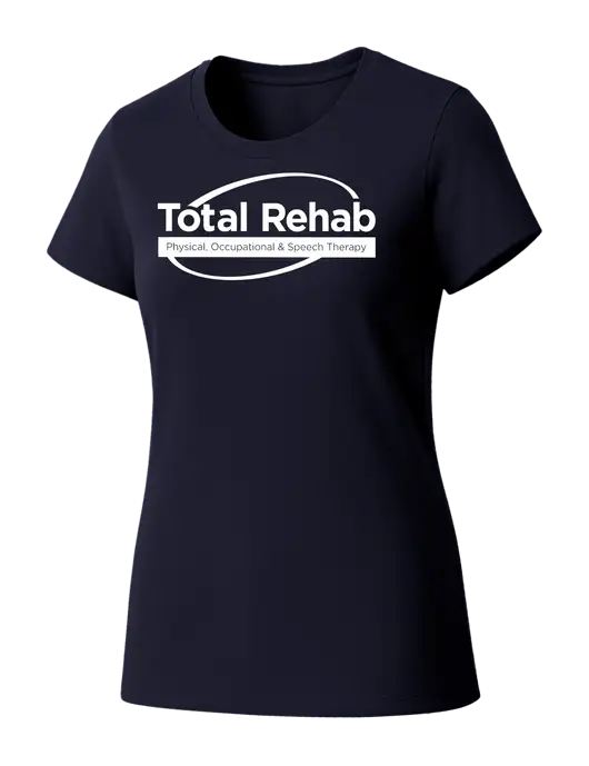 Womens Seriously Soft New Navy T-Shirt w/Total Rehab Logo