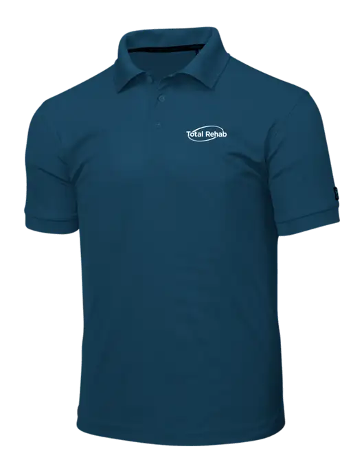 OGIO Light Navy Caliber 2.0 Polo w/Total Rehab Logo