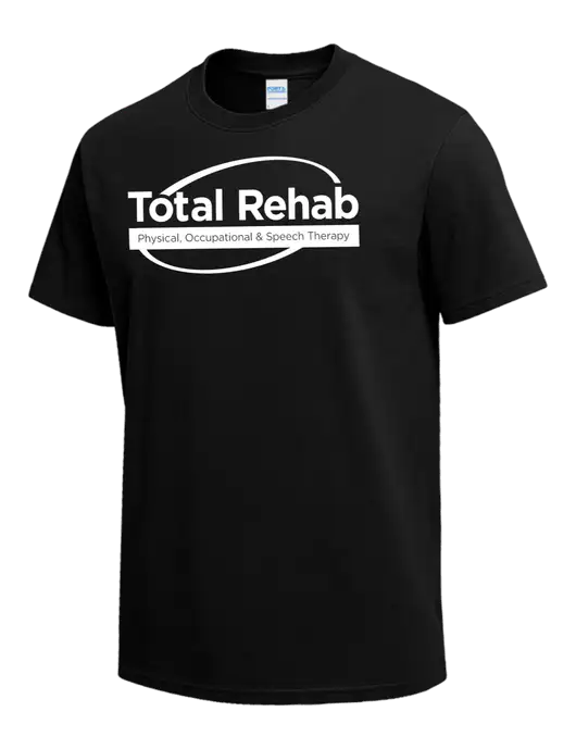 Black Heavyweight 6.1 oz T-Shirt w/Total Rehab Logo