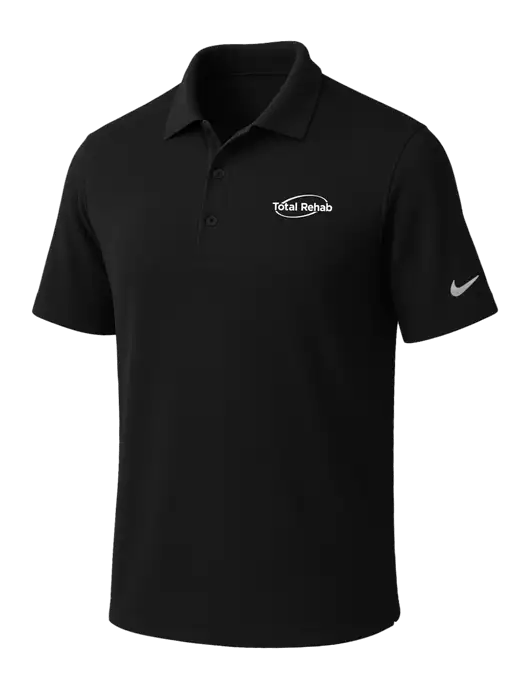 NIKE Black Dri-Fit Micro Pique Polo w/Total Rehab Logo