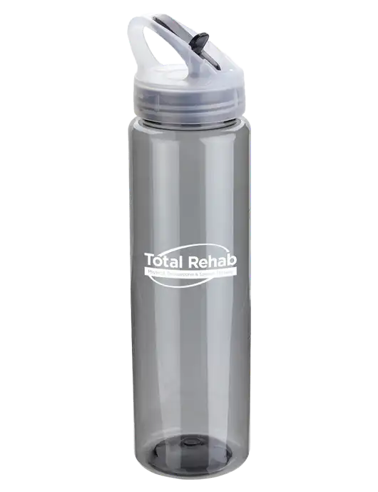Buddy Smoke 32 oz PET Bottle with Flip Lid w/Total Rehab Logo