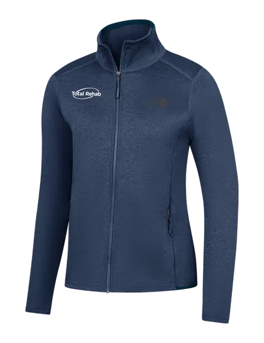 The North Face Womens Navy Heather Skyline Full-Zip Fleece Jacket w/Total Rehab Logo
