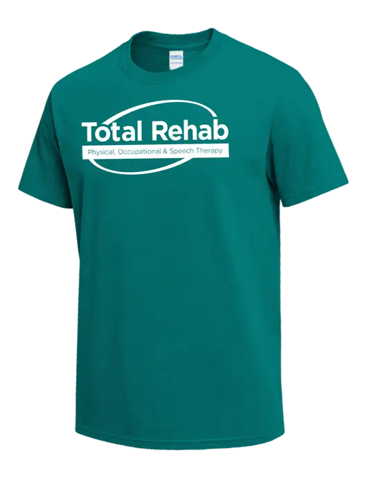 Teal Heavyweight 6.1 oz T-Shirt w/Total Rehab Logo