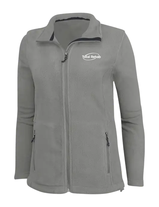 Womens Medium Grey Fleece Jacket w/Total Rehab Logo