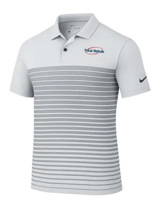 Nike Light Grey Dri-FIT Vapor Block Polo w/Total Rehab Logo