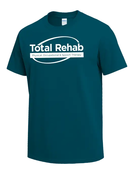 Dark Sapphire Heavyweight 6.1 oz T-Shirt w/Total Rehab Logo