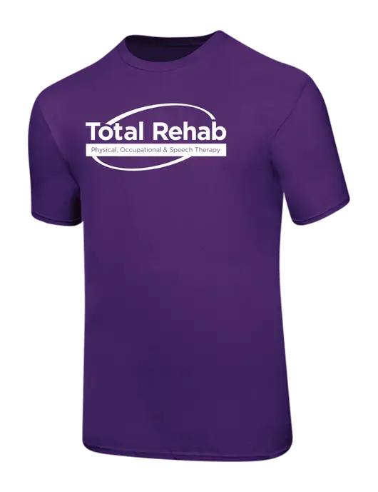 Ring Spun Purple 4.5 oz T-Shirt w/Total Rehab Logo