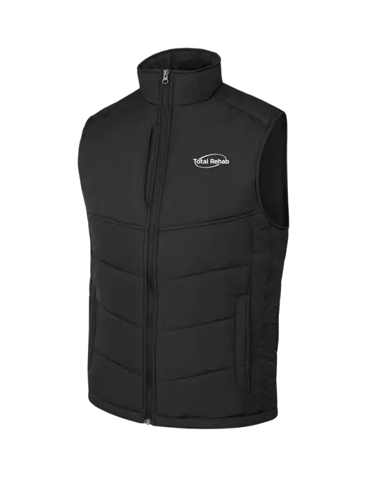 Black/Black Puffy Vest w/Total Rehab Logo