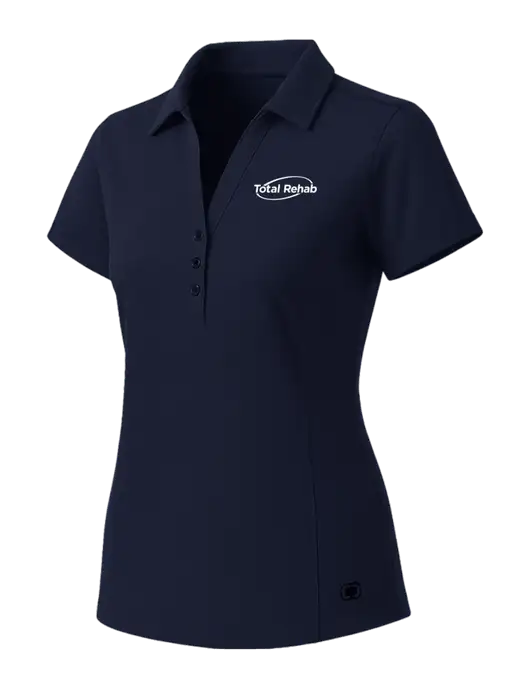 OGIO Womens Navy ONYX Polo w/Total Rehab Logo