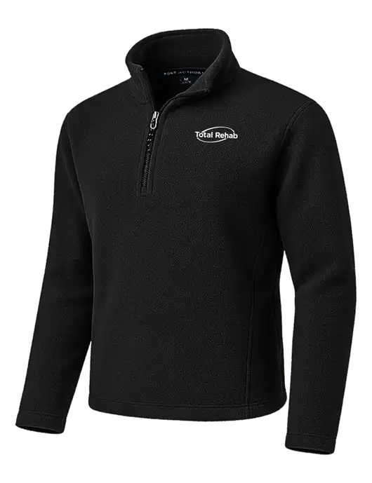 Black Fleece 1/4-Zip Pullover w/Total Rehab Logo