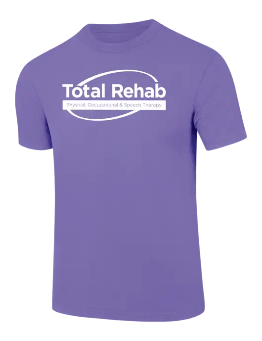 Comfort Colors 6.1 oz Light Purple Heavyweight Ring Spun T-Shirt w/Total Rehab Logo
