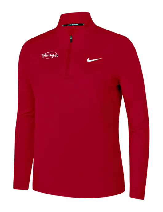Nike Red Womens Dri-FIT Element 1/2-Zip Pullover w/Total Rehab Logo
