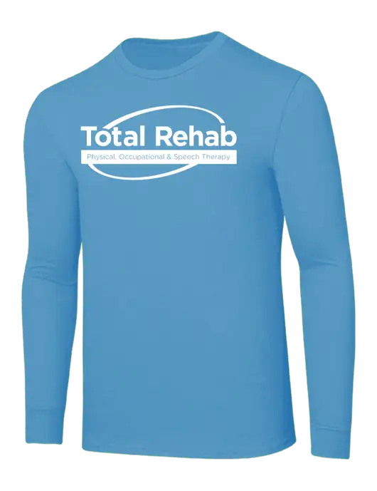 Core Blend Light Sapphire Blue Long Sleeve Tee w/Total Rehab Logo