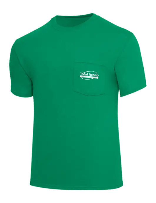 Core Blend Kelly Green Pocket T-Shirt w/Total Rehab Logo