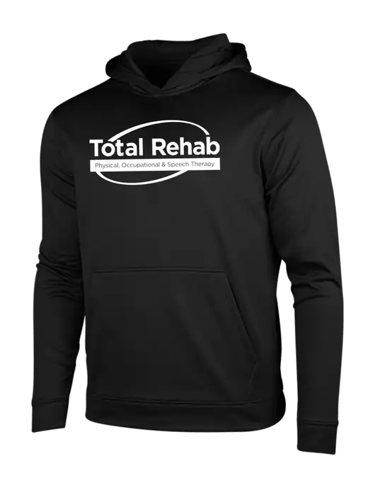 Black Fleece Sport-Wick Hooded Pullover w/Total Rehab Logo