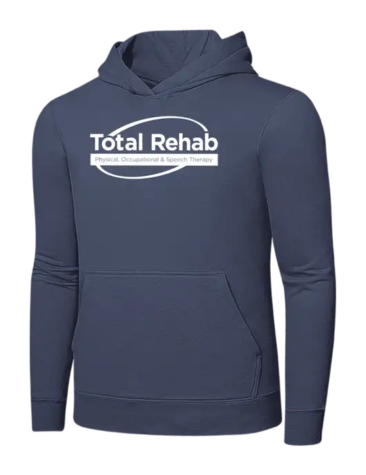 Steel Blue 7.8. oz Ring Spun Hooded Sweatshirt w/Total Rehab Logo