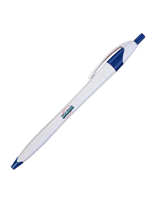 Novella White/Royal Classic Pen - Blue Ink w/Total Rehab Logo