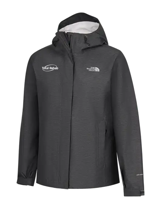 The North Face Womens Dark Grey Heather DryVent Rain Jacket w/Total Rehab Logo