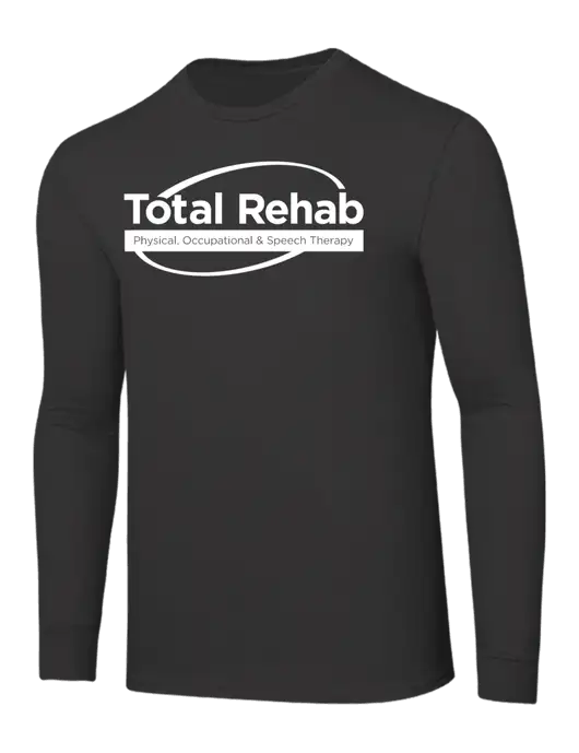 Core Blend Charcoal Grey Long Sleeve Tee w/Total Rehab Logo