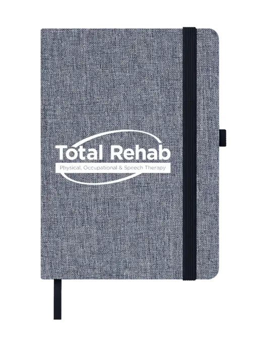 Twill Grey Heathered 5 x 7 Journal w/Total Rehab Logo