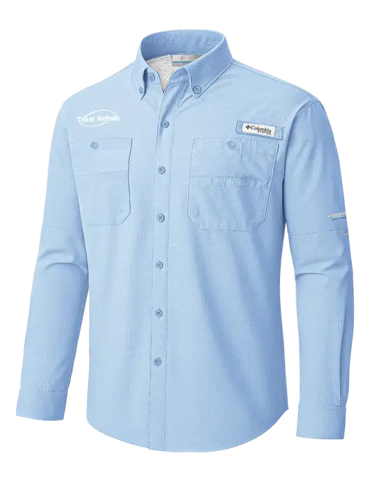 Columbia Sail PFG Tamiami II Long SleeveShirt w/Total Rehab Logo