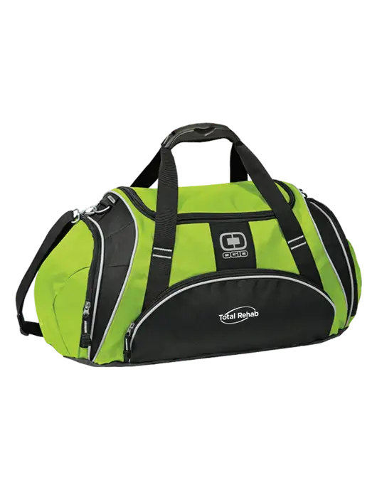 OGIO Lime Green Crunch Duffel
 w/Total Rehab Logo