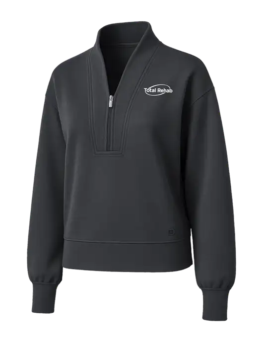 OGIO Womens Dark Grey Transcend 1/4-Zip w/Total Rehab Logo