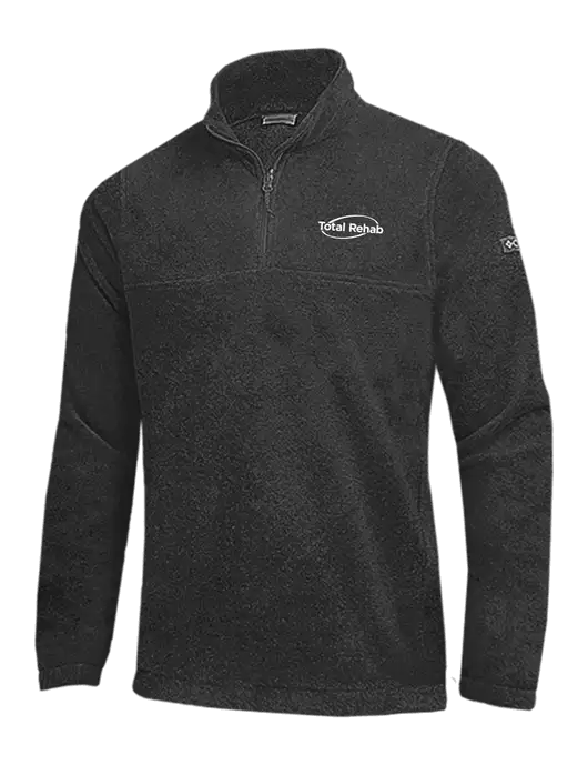 Columbia Charcoal Heather Steens Mountain Fleece 1/2 Zip Pullover w/Total Rehab Logo